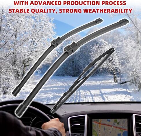 HYFJM Front and Rear Windscreen Wipers for Alfa Romeo 147 937 (2005-2010), 1/2/3/4/6 Units, Car Accessories (2007, 2008 and 2009) (Rear Wiper) (Rear Wiper) in Saudi Arabia