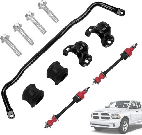 55398938AC Front Suspension Stabilizer Bar And K80894 Sway Bar Links Front Sway with PU Bushing Compatible with 2009-2010 Dodge Ram 1500, 2019-2022 Ram Classic 1500 4WD, 2011-2018 Ram 1500 in Saudi Arabia