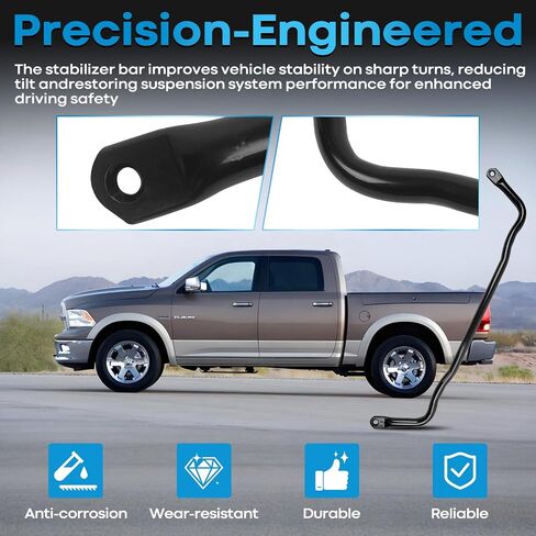 55398938AC Front Suspension Stabilizer Bar And K80894 Sway Bar Links Front Sway with PU Bushing Compatible with 2009-2010 Dodge Ram 1500, 2019-2022 Ram Classic 1500 4WD, 2011-2018 Ram 1500 in Saudi Arabia