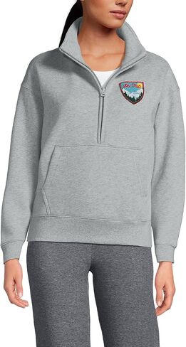 Lands' End Women's Serious Sweats Relaxed Long Sleeve Half Zip Sweatshirt in Saudi Arabia
