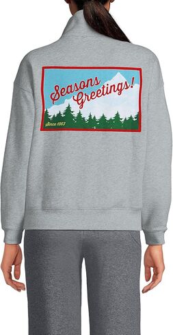 Lands' End Women's Serious Sweats Relaxed Long Sleeve Half Zip Sweatshirt in Saudi Arabia