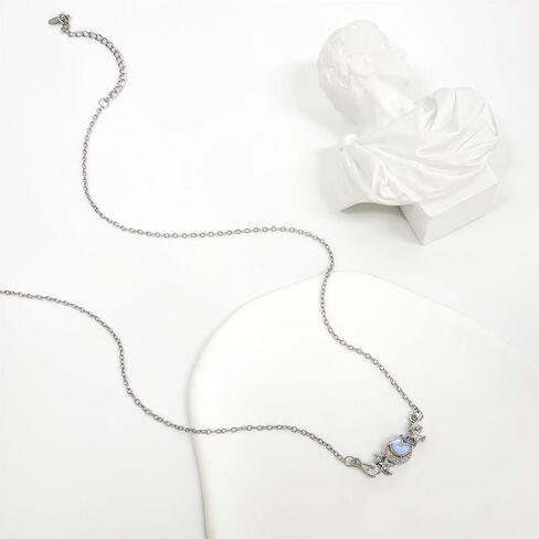 Buyongwant Irregular Star Pendant Necklace Y2k Beads Silver Metal Women's Design Collar Chain Fashion 15.75 Inch in Saudi Arabia