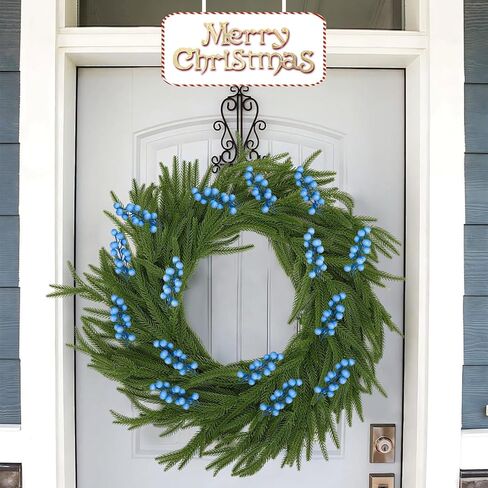 24 pcs Christmas Berries Stems Artificial Berry Stems for Christmas Tree Ornaments Crafts Holiday and Home Decor (Black) in Kuwait