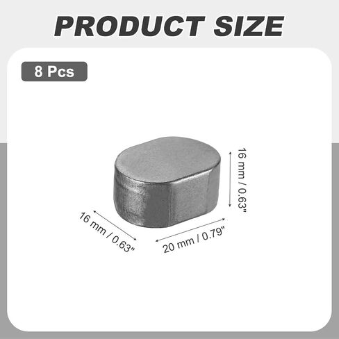 MECCANIXITY 8 قطع مفتاح ريش ذو نهاية مستديرة، 60 × 10 × 8 مم عمود محرك من الفولاذ الكربوني مفاتيح متوازية تشكيلة مخزون Keyway لصناعة السحابات الميكانيكية in Kuwait