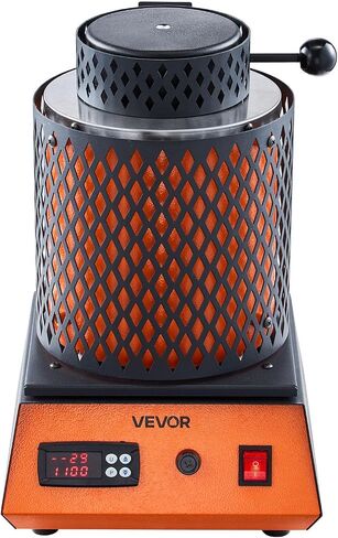 VEVOR Electric Melting Furnace, 3kg Electric Metal Smelter Foundry, 1350W 2102℉/1150℃ Smelting Furnace Kit for Gold/Silver Jewelry & Copper/Aluminum Casting in Kuwait