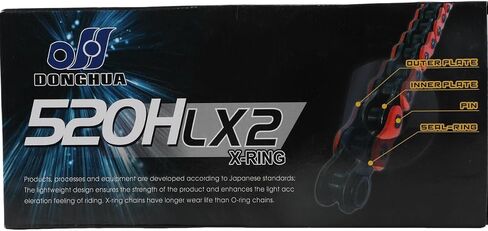 DONGHUA 520 سلسلة X-Ring 120 وصلة مع رابط رئيسي متصل (أخضر) in Kuwait