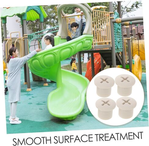 4pcs Slide Fixing Caps for Plastic Replacement Screws for Play Equipment Grey Color Fit Weather Resistant Design for Enhanced Safety and Slide Longevity in Saudi Arabia