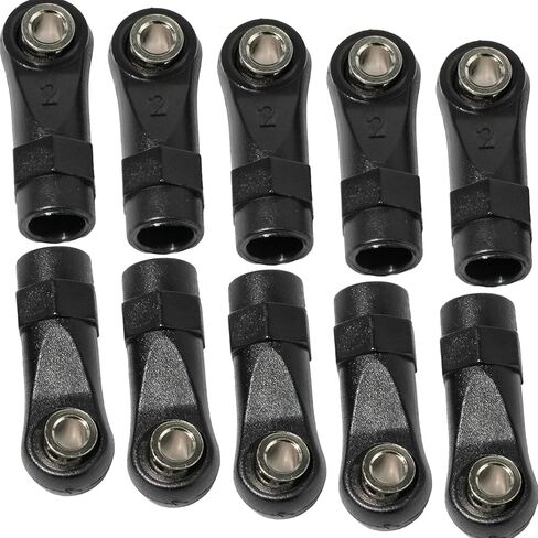 10 قطع M4 نايلون ربط قضيب نهاية كروية وصلة كروية حامل رأس LH/RH مجموعة خيط متوافقة مع محوري SCX10 Traxxas TRX-4 HSP D90 90046 90047 1/10 RC Truck Buggy Crawler Accessories (L25mm) in Kuwait