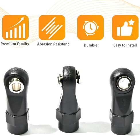 10 قطع M4 نايلون ربط قضيب نهاية كروية وصلة كروية حامل رأس LH/RH مجموعة خيط متوافقة مع محوري SCX10 Traxxas TRX-4 HSP D90 90046 90047 1/10 RC Truck Buggy Crawler Accessories (L25mm) in Kuwait