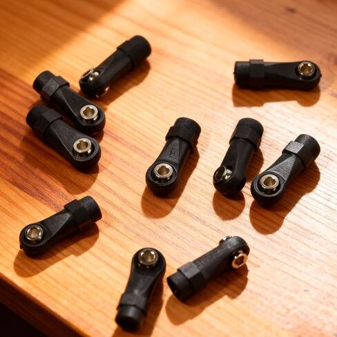 10 قطع M4 نايلون ربط قضيب نهاية كروية وصلة كروية حامل رأس LH/RH مجموعة خيط متوافقة مع محوري SCX10 Traxxas TRX-4 HSP D90 90046 90047 1/10 RC Truck Buggy Crawler Accessories (L25mm) in Kuwait