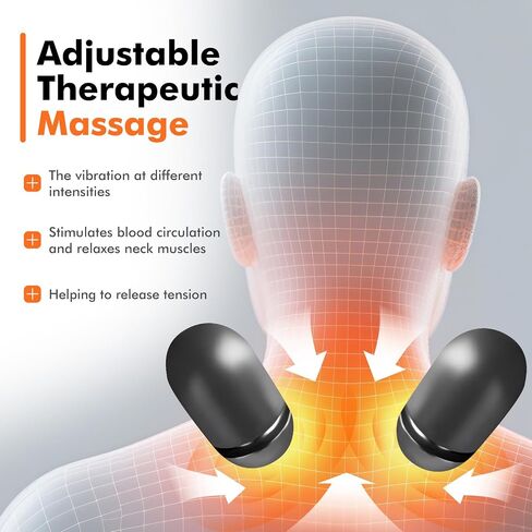 3-in-1 Neck Massager Pillow, Pillow Massage Neck Hump for Shoulder Pain, Deep Tissue Pain Relief, with Heating and Traction Function, Rechargeable Hump Corrector in Saudi Arabia