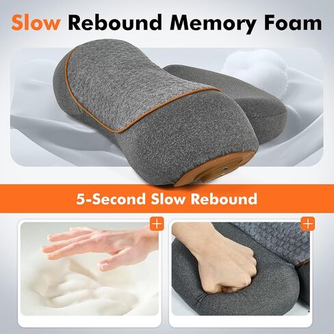 3-in-1 Neck Massager Pillow, Pillow Massage Neck Hump for Shoulder Pain, Deep Tissue Pain Relief, with Heating and Traction Function, Rechargeable Hump Corrector in Saudi Arabia