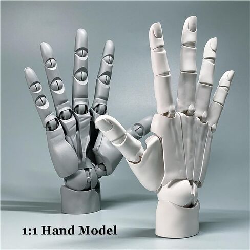 نموذج يد يمنى مرن 1:1، مفاصل متحركة للفنانين على شكل يد مانيكين لعرض الرسم والرسم، أبيض in Kuwait