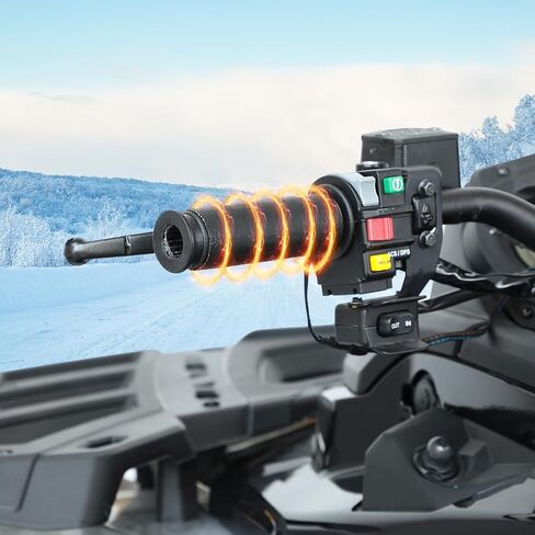 مقابض تسخين KEMIMOTO ATV، سخان مقود USB 6 مستويات قابل للتعديل، IP67 مقاوم للماء للدراجات النارية ومقابض مسخنة لدراجة نارية 22 مم/ATV in Kuwait