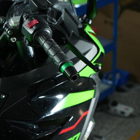قبعات مقابض مقود الدراجة النارية متوافقة مع نينجا ZX6R 2025 2024 أطراف شريط المقود ZX-6R ZX636 Ninja636 ملحقات (أسود) in Kuwait
