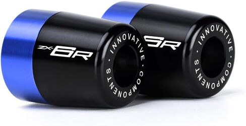 قبعات مقابض مقود الدراجة النارية متوافقة مع نينجا ZX6R 2025 2024 أطراف شريط المقود ZX-6R ZX636 Ninja636 ملحقات (أسود) in Kuwait