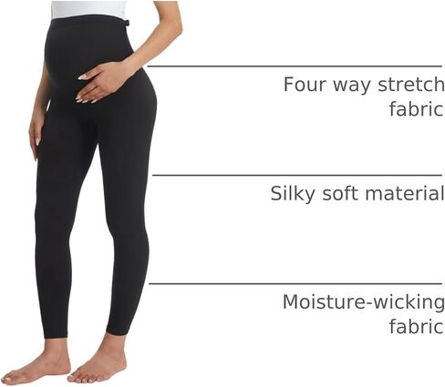 Buttergene Women's Maternity Leggings over the Belly Pregnancy Active Wear Workout Yoga Tights Pants in Saudi Arabia