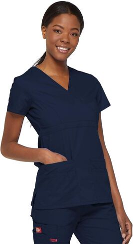 Dickies Gen Flex Women Scrubs Top Mock Wrap 817355 in Saudi Arabia