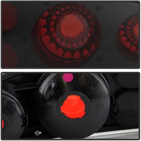 2pcs Tail Light Rear Left Right Side Smoked/Tinted Lens Black Housing Sinister Smoke Lamp CCAM98-BSM 5977792 127-4293 in Saudi Arabia
