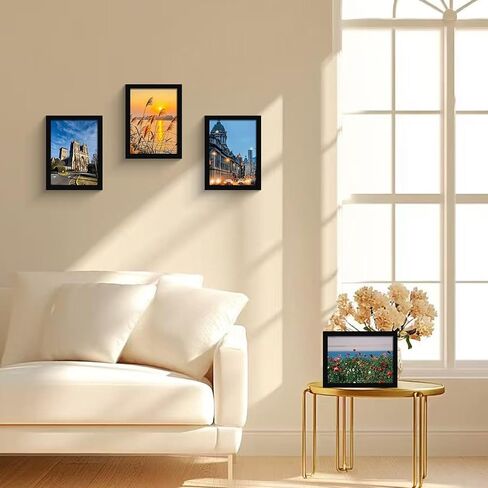 SESEAT 12x18 Picture Frame Black, Display Pictures 11x17 with Mat or 12x18 without Mat, Photo Frames Wall Gallery, 1 Pack in Kuwait
