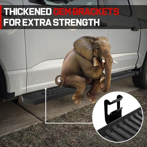 COMNOVA Pair Running Board Nerf Bar Compatible with 15-26 Ford F150 Superduty Crew Cab（4 Full Size Doors） Rocker Slider Side Steps,Width 6 Inches V Style.with OE Style Brackets in Saudi Arabia