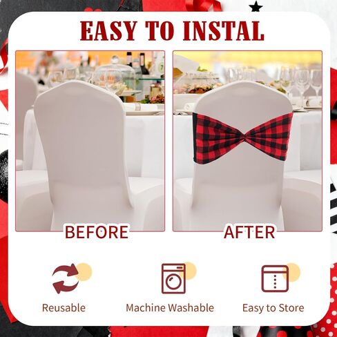 Newwiee Burlap Stretch Chair Sashes Linen Spandex Chair Sashes Dining Rustic Chair Bands Ties for Wedding Dining Banquet Event Party Favor Ceremony Decoration (24 Pieces) in Kuwait