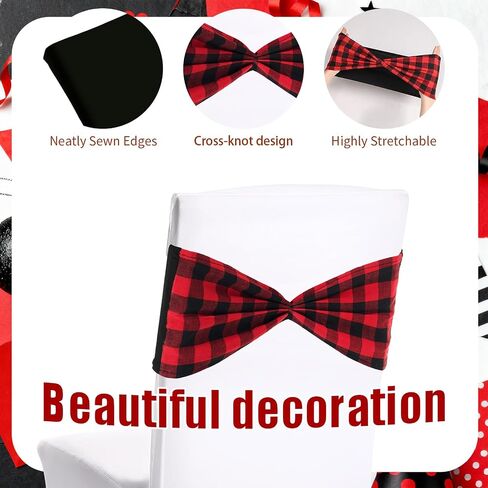 Newwiee Burlap Stretch Chair Sashes Linen Spandex Chair Sashes Dining Rustic Chair Bands Ties for Wedding Dining Banquet Event Party Favor Ceremony Decoration (24 Pieces) in Kuwait