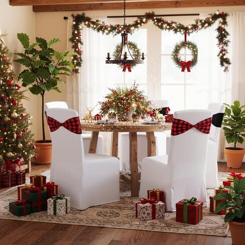 Newwiee Burlap Stretch Chair Sashes Linen Spandex Chair Sashes Dining Rustic Chair Bands Ties for Wedding Dining Banquet Event Party Favor Ceremony Decoration (24 Pieces) in Kuwait