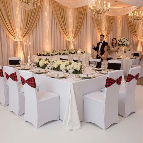 Newwiee Burlap Stretch Chair Sashes Linen Spandex Chair Sashes Dining Rustic Chair Bands Ties for Wedding Dining Banquet Event Party Favor Ceremony Decoration (24 Pieces) in Kuwait