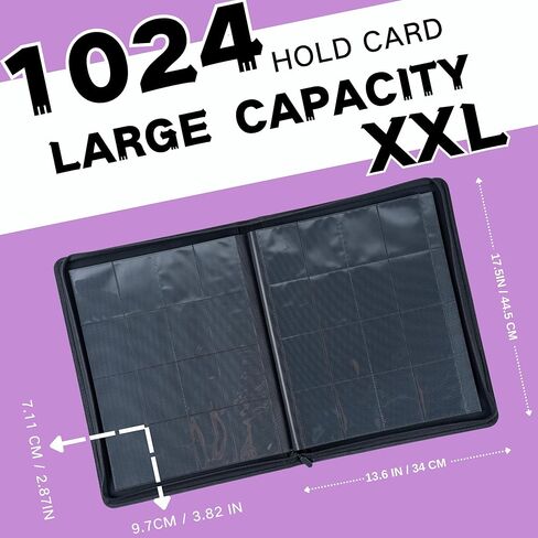 حافظة بطاقات التداول KUOOKING 1000+ جيوب، بطاقة 16 جيبًا متوافقة مع MTG، والبطاقات الرياضية وبطاقات التداول ذات الحجم القياسي الأخرى (أخضر) in Kuwait