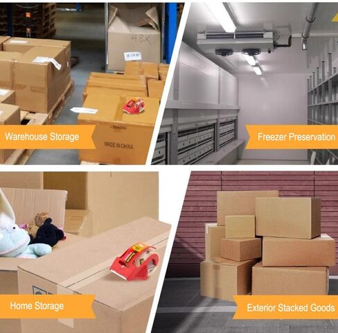 Strong & Durable Packing Tape Dispenser Shipping Refill for Packaging Mailing Moving Supplies Boxes Warehouses or General Packing, Red in Saudi Arabia