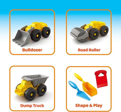 Construction Time Playset for Kids – Soft Moldable Sand, Trucks, Tools & Play Tray for Sensory Building Fun and Imaginative Play Without Mess in Saudi Arabia