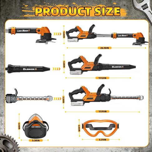 Kids Tool Set, 3 IN 1 Kids Power Garden Tools with Sounds & Lights, Toy Weed Wacker, Toy Leaf Blower and Hedge Trimmer, Outdoor Toys, Toy Tools, Christmas Birthday Gifts for Boys 3 4 5 6 7 8 Year Old in Saudi Arabia