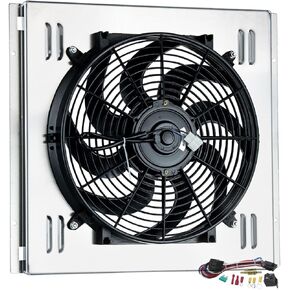 Radiator Shroud Fan Compatible with 1985-1994 Ford Ranger Explorer Bronco II 2.8L 2.9L 3.0L 4.0L V6 Electric Fan with Relay kit in Kuwait