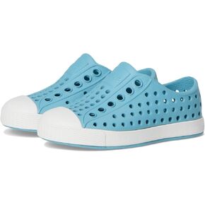Native Shoes Kids Jefferson (طفل صغير/طفل صغير) - الجزء العلوي والبطانة من مادة EVA - ثقوب للتحكم في درجة الحرارة أخضر روكي/أبيض صدفي 4 طفل صغير M in Kuwait
