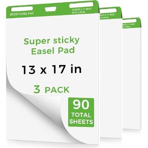 وسادات حامل صغيرة لاصقة مقاس 13 × 17 بوصة، 3 عبوات من ورق الرسم البياني المرساة للمعلمين، ورق مخطط قلاب ذاتي اللصق مع ظهر لاصق للفصل الدراسي والمكتب، 30 ورقة/وسادة (أبيض) in Kuwait