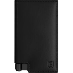 Ekster Men's Wallet Pro | RFID حظر البرلمان الجلود محفظة الحد الأدنى | يحمل 14 بطاقة ونقد | حامل بطاقة ضئيلة للرجال مع زر الضغط المصمم للوصول السريع عن البطاقة | البحرية in Kuwait