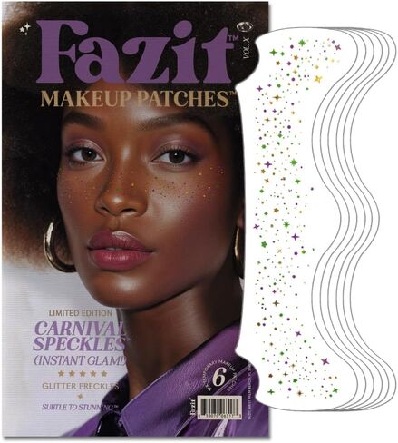 Fazit Makeup Patches - Carnival Speckles - Limited Edition - Glow Up Make-Up Patches - Cute Glitter Makeup Accessories for Women - Cosmetic Glitter for Face in Kuwait