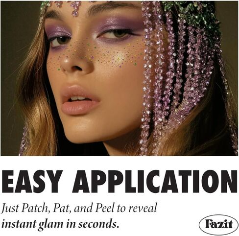 Fazit Makeup Patches - Carnival Speckles - Limited Edition - Glow Up Make-Up Patches - Cute Glitter Makeup Accessories for Women - Cosmetic Glitter for Face in Kuwait