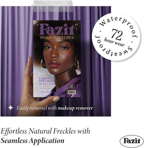 Fazit Makeup Patches - Carnival Speckles - Limited Edition - Glow Up Make-Up Patches - Cute Glitter Makeup Accessories for Women - Cosmetic Glitter for Face in Kuwait