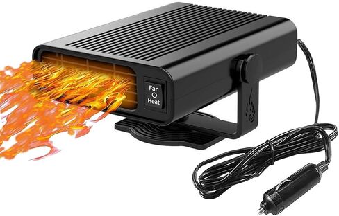 Portable Car Heater, Car Heaters for Vehicle, 150W 12 Volt Heaters, Multi-Functional Car Defroster Windshield Heater, 2 in 1 Fast Heating and Cooling Fan for Car, Truck, SUV in Saudi Arabia