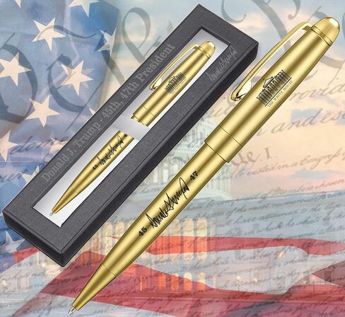 Donald J. Trump Gold Signature Metal Pen, Includes Black Gift Box in Kuwait