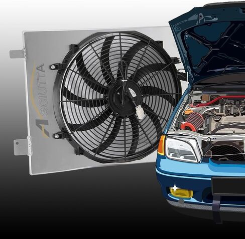 3 صف مشعاع ألومنيوم كفن مروحة ل تشيفي كورفيت SSR C6 5.3L 6.0L 6.2l 7.0L 2003-2013 2004 2005 2006 2007 2008 2009 2010 2011 2012 in Saudi Arabia