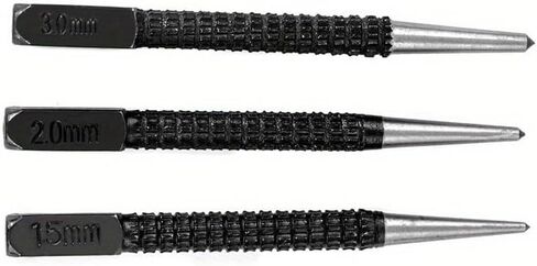 3Pcs Non-Slip Center Pin Punch Set High-Carbon Steel Center Punch for Alloy Steel Metal Wood Drilling Tool in Saudi Arabia