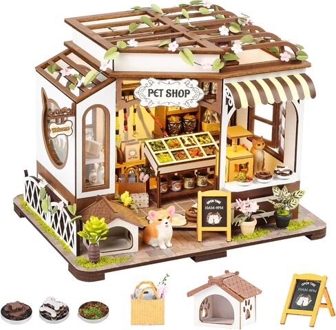 DIY Book Nook Kit - Bookend Diorama with LED - 3D Wooden Puzzle DIY Miniature House Kits - Bookshelf Insert Decor - Booknook Dollhouse Crafts Hobbies Gifts for Adults (Hanging Garden) in Saudi Arabia