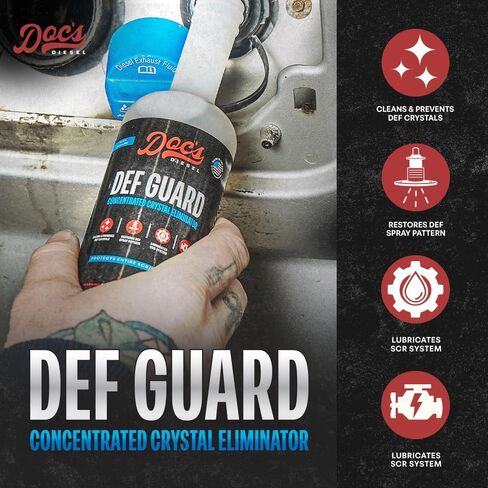 مادة مضافة ومعززة DEFGUARD DEF من Doc – معالجة سائل عادم الديزل | ينظف ويمنع تراكم الكريستال | منظف ​​ومثبت نظام SCR – عبوة واحدة (8 أونصة) in Kuwait