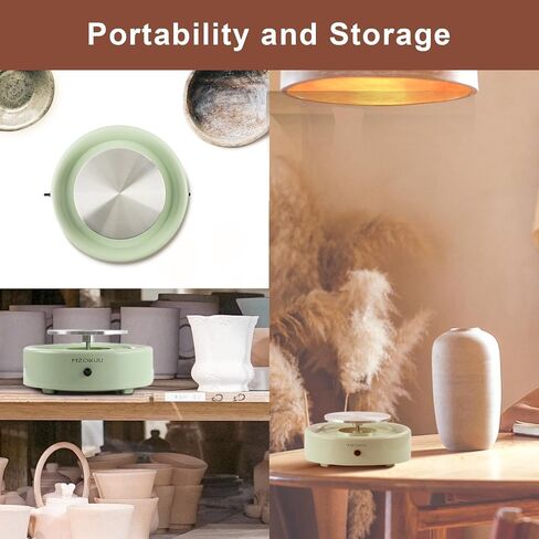 Mini Pottery Wheel Kit - 6" Pottery Wheel for Kids, Teens & Adults Beginners, 2 Lb Air Dry Clay & 18PCS Clay Tools Included, Crafts for Home DIY, Ceramic Work & Art Creatio in Saudi Arabia