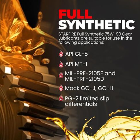 StarFire Full Synthetic 75W90 Gear Lubricant 1 QT Squirt Bottle in Saudi Arabia