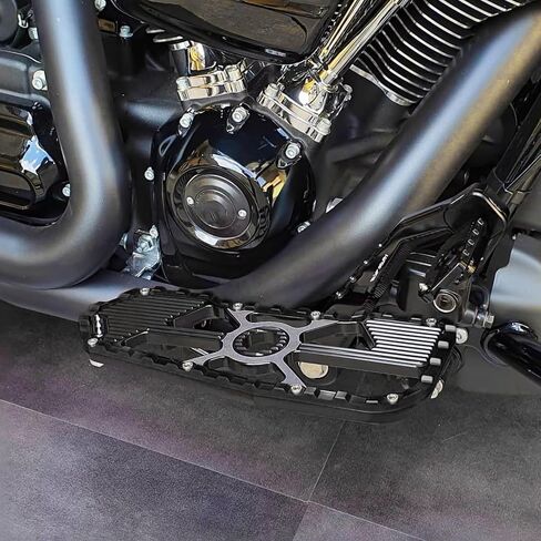 أوتاد قدم للسائق والراكب على الأرض مناسبة لدراجة Harley Touring Dyna FLD CVO Street Glide Electra Glide Road King Road Glide Trike Ultra Limited باللون الأحمر in Saudi Arabia