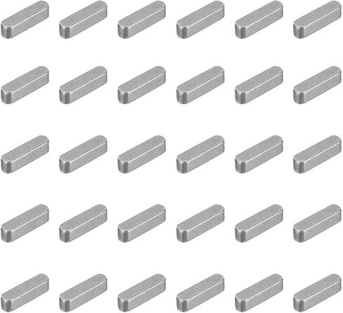 MECCANIXITY 30 قطعة من مفاتيح الريش ذات الأطراف المستديرة، 20 × 6 × 6 مم عمود محرك من الفولاذ الكربوني مفاتيح متوازية تشكيلة مخزون Keyway لصناعة السحابات الميكانيكية in Kuwait